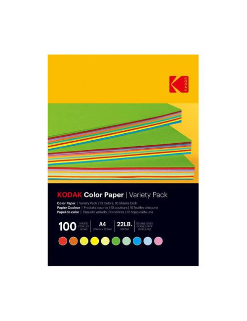 KODAK PAPIER COULEUR PACK 100 FEUILLES 80G