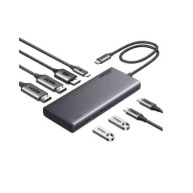 UGREEN STATION D'ACCUEIL USB-C 8 en 1 (HDMIx2 + DP 4K) (35625)