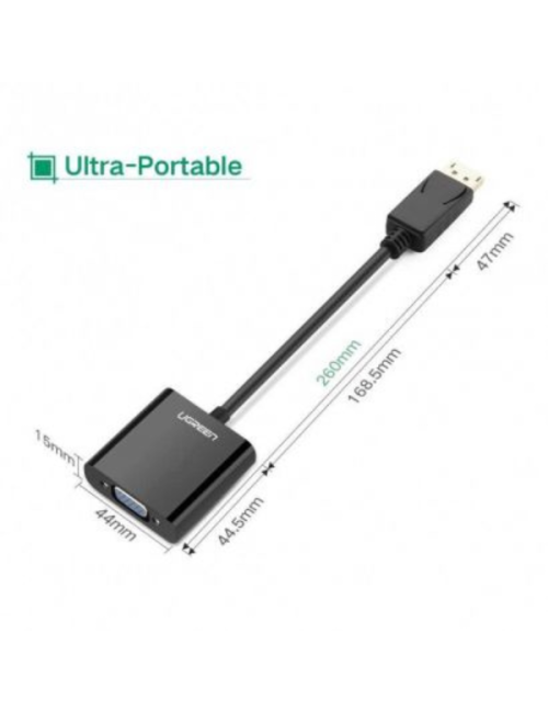 UGREEN DP MALE VERS VGA FEMALE CONVERTISSEUR 1080P 60HZ (20415)