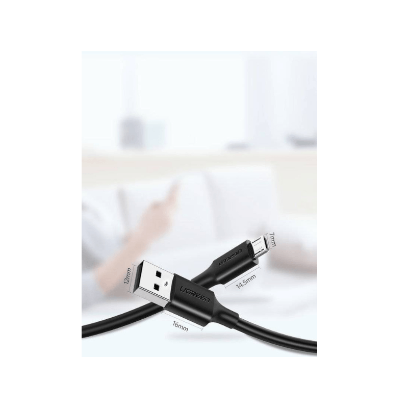 UGREEN CABLE USB-A VERS MICRO USB 2A 1m (60136)