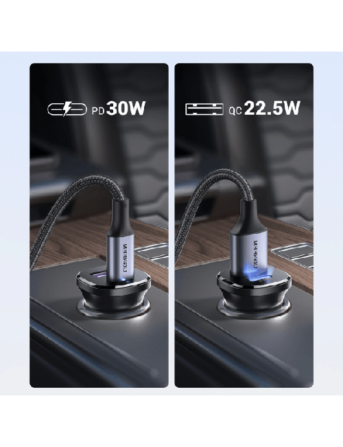 UGREEN CHARGEUR 30W AUTO 2 Ports PD (25845)