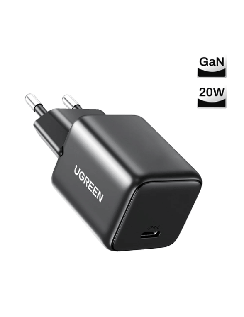UGREEN CHARGEUR RAPIDE 20W USB-C GaN NOIR(55528)