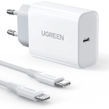 UGREEN USB-C 20W PD CHARGEUR + 1M CABLE (50698)