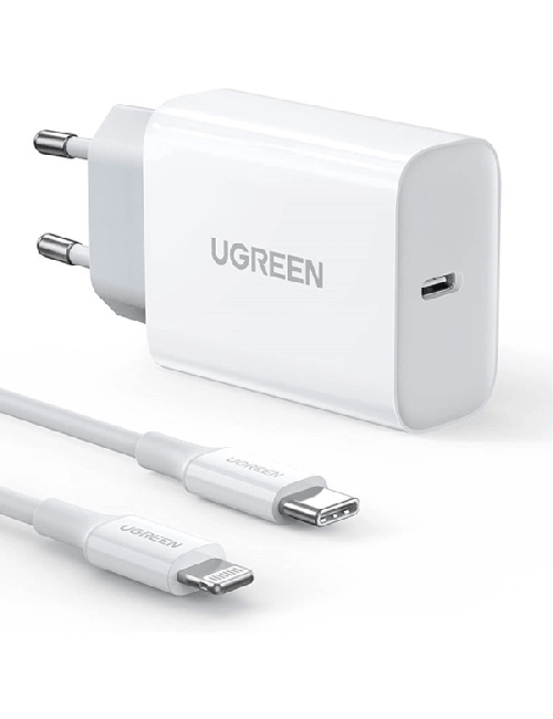 UGREEN USB-C 20W PD CHARGEUR + 1M CABLE (50698)