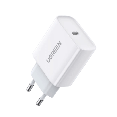 UGREEN CHARGEUR RAPIDE 20W USB-C EU BLANC (60450)