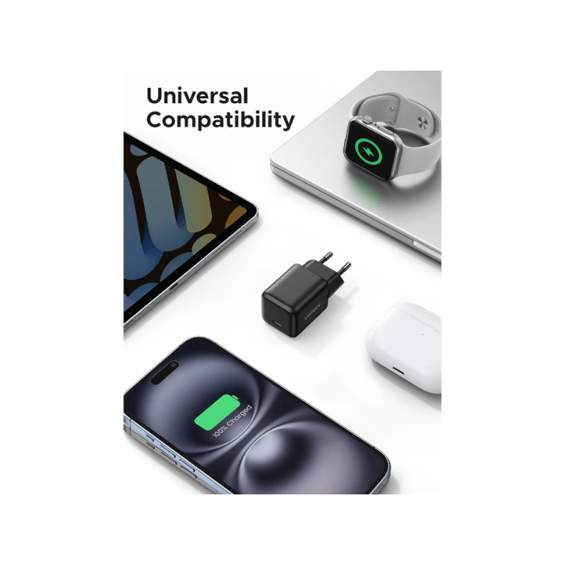 UGREEN CHARGEUR RAPIDE 30W USB-C GaN NOIR (65007)