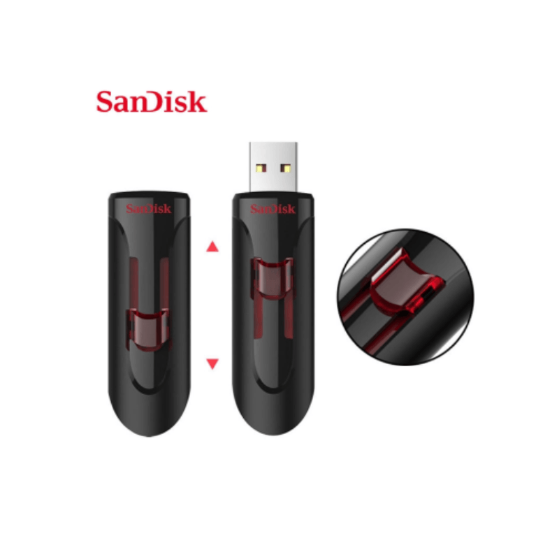 CLÉ USB SANDISK CRUZER GLIDE 64 GO