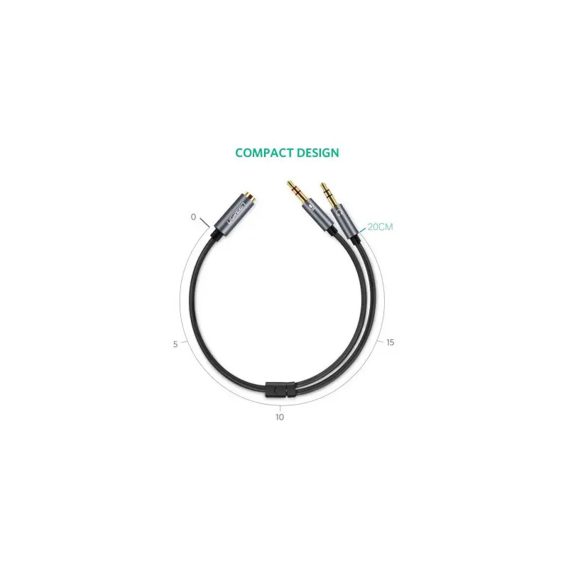 Ugreen Cable Audio 3.5mm Male to 3.5mm Female Aliminum Noir (20899)