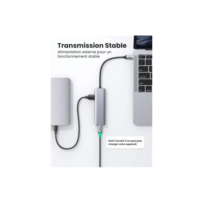 UGREEN Hub USB-C vers 4 Ports USB 3.0 (70336)