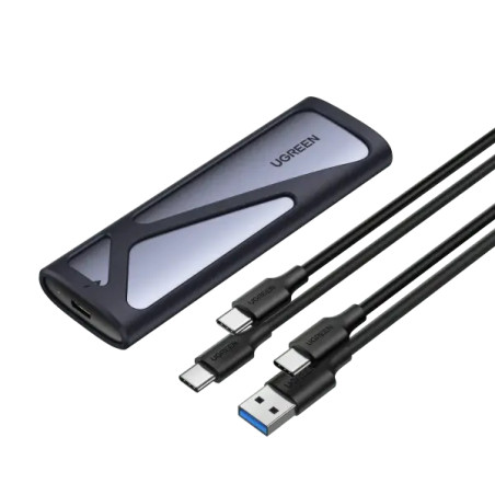 Ugreen External Hard Drive Case NVMe M2 SATA SSD (90264)