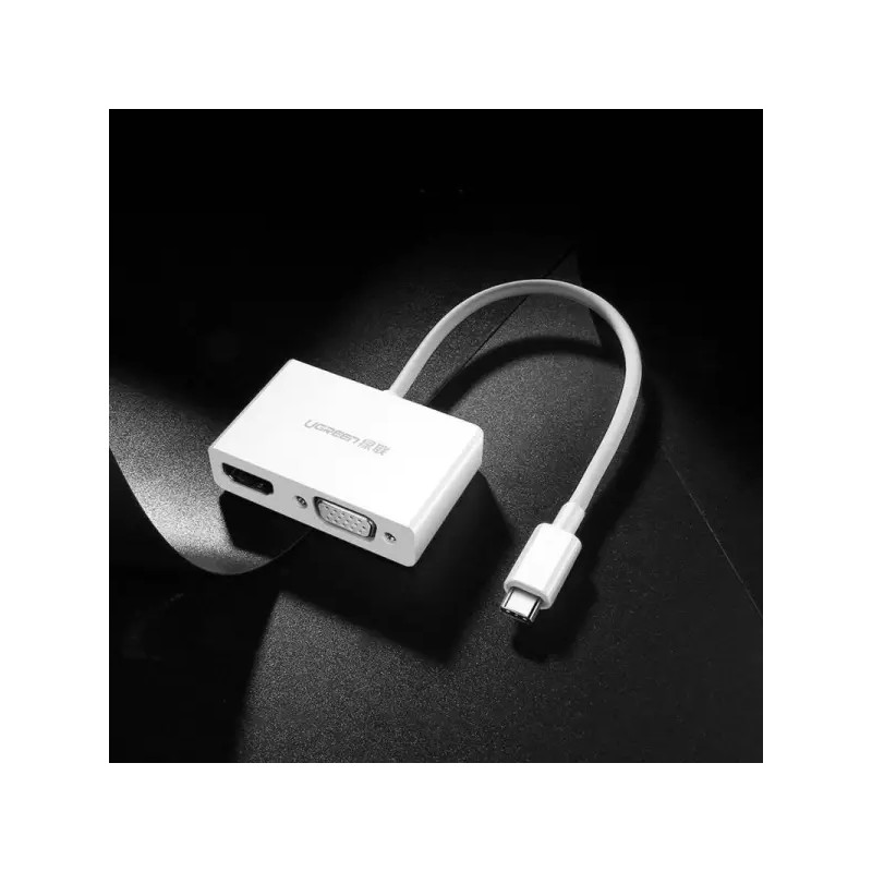 Ugreen Convertisseur USB-C to HDMI+VGA Blanc (30843)