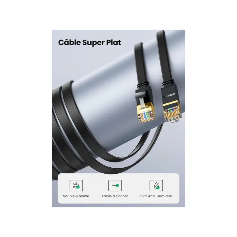 Ugreen Cable Ethernet Flat CAT7 U/FTP 3M (11262)