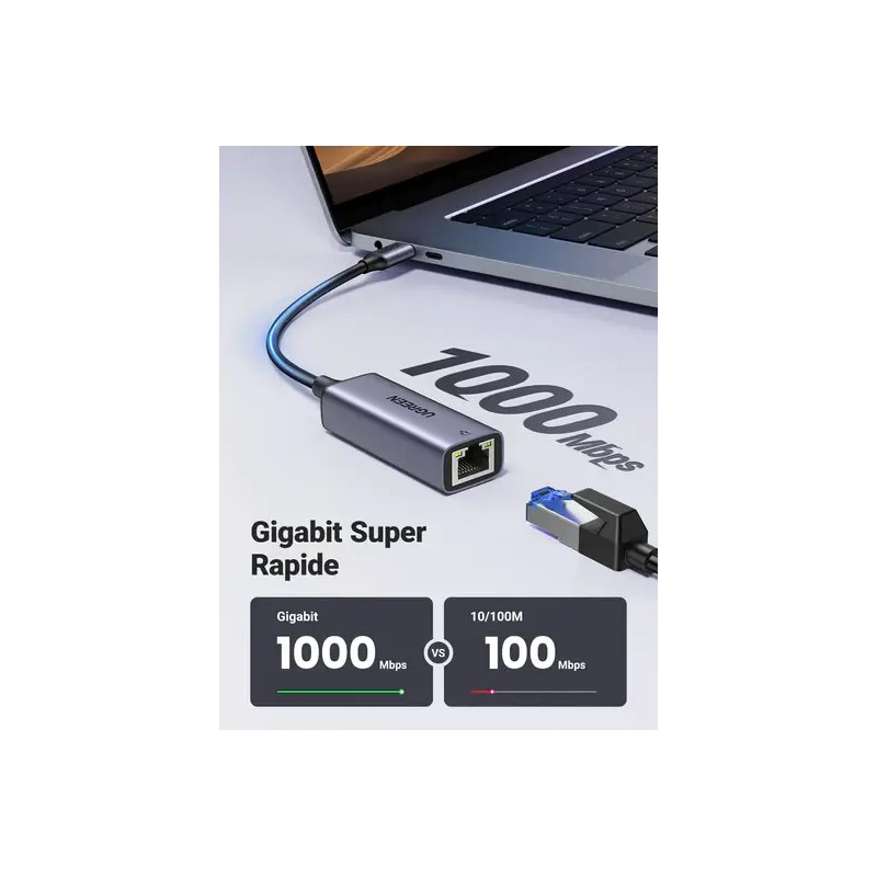 UGREEN Adaptateur USB C vers Ethernet (50737)