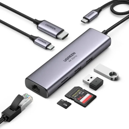 Ugreen USB-C 7 in 1 Docking Station (HDMI 4K) (90568)