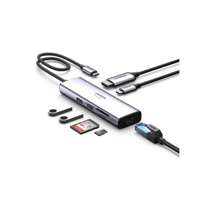 Ugreen USB-C 7 in 1 Docking Station (HDMI 4K) (90568)