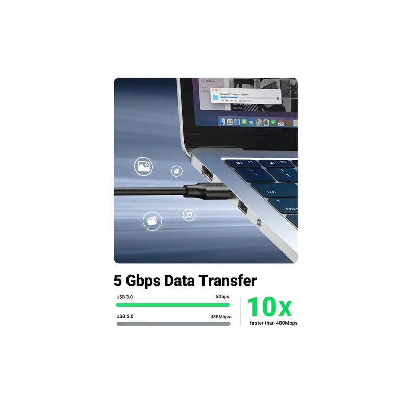 Ugreen Cable USB 3.0 to Female USB 3.0 2M (10373)