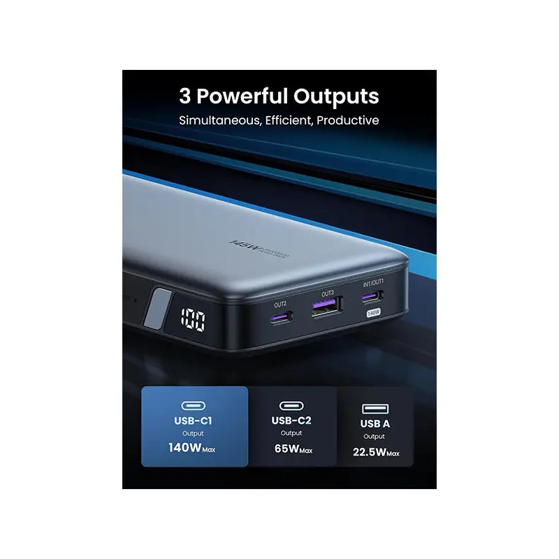 UGREEN Power Bank pour PC 25000mAh 145W (90597A)