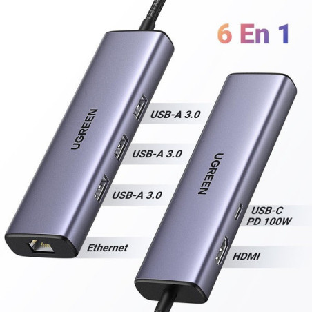 Ugreen 6-in-1 USB-C Docking Station (15598)