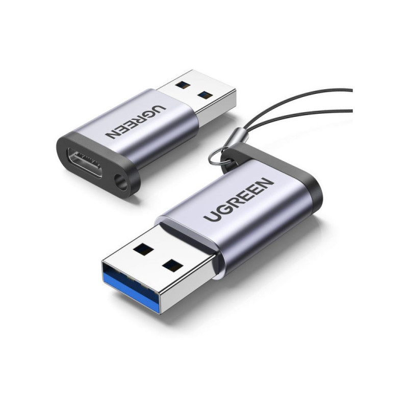 Ugreen Adapter USB-A Male 3.0 to USB-C Female GRIS (50533)
