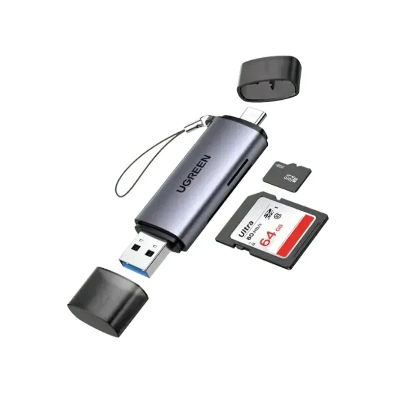 UGREEN LECTEUR CARTE MÉMOIRE SD/TF USB-C & USB3.0 (50706)