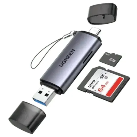 UGREEN LECTEUR CARTE MÉMOIRE SD/TF USB-C & USB3.0 (50706)