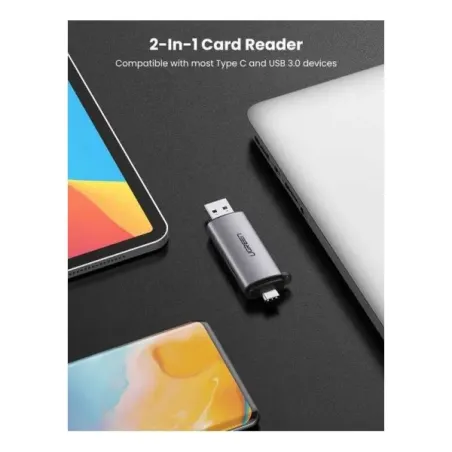 UGREEN MEMORY CARD READER SD/TF USB-C & USB3.0 (50706)