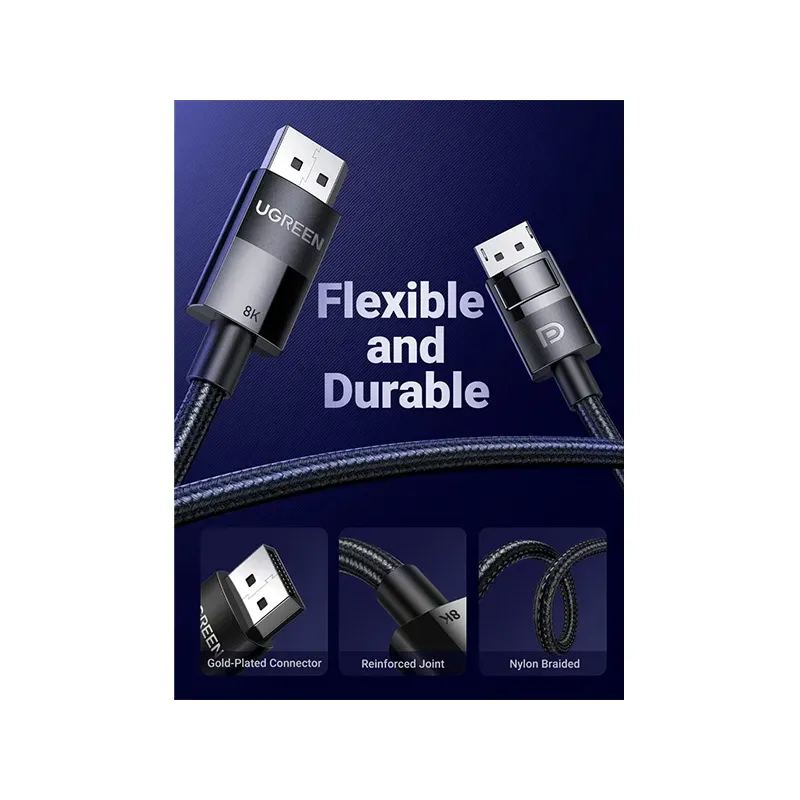 UGREEN CABLE DP 1.4 MALE TO MALE CABLE 8K 3M (80393)