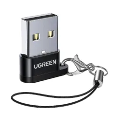 UGREEN ADAPTATEUR USB-A MALE 2.0 TO USB-C FEMALE NOIR (50568)