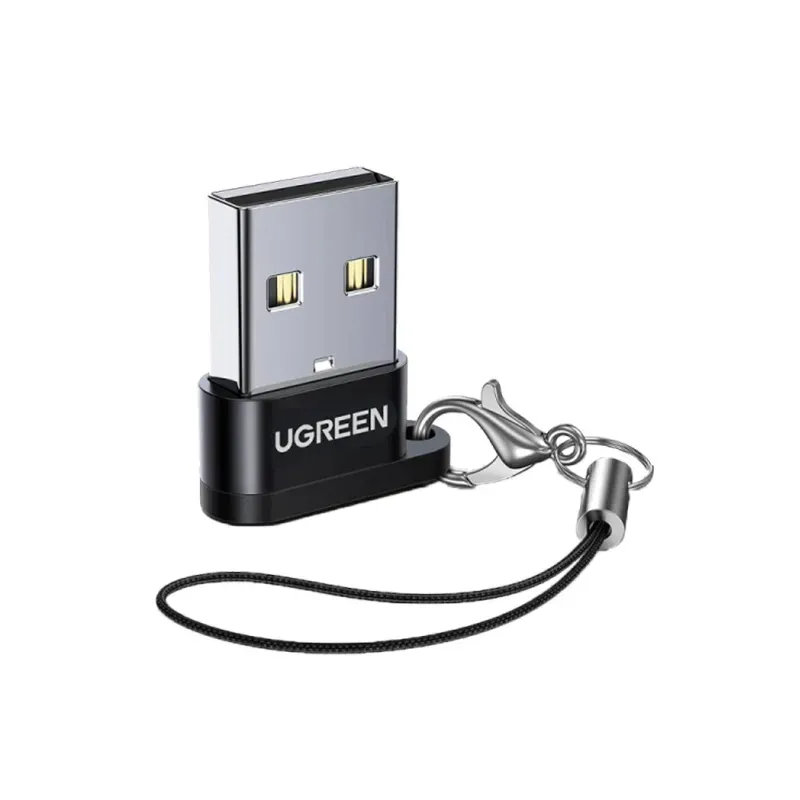 UGREEN ADAPTATEUR USB-A MALE 2.0 TO USB-C FEMALE NOIR (50568)