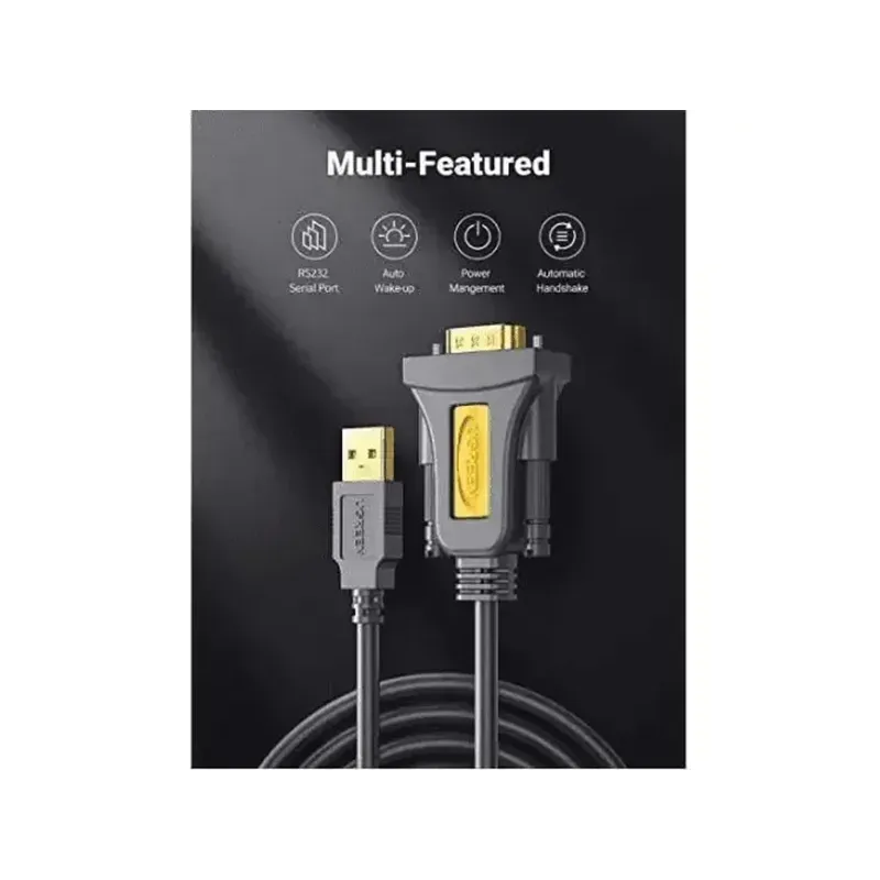UGREEN ADAPTATEUR USB 2.0 TO DB9 RS-232 MALE 1.5M (20211)
