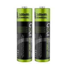 GOUI Rechargeable AA Battery (2PCS) Black