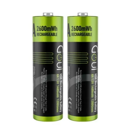 GOUI Rechargeable AA Battery (2PCS) Black